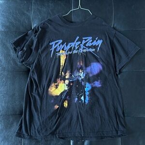 Purple Rain Prince Tee - Black